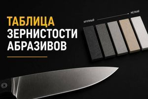 Таблиця зернистості абразивів для заточування ножів фото
